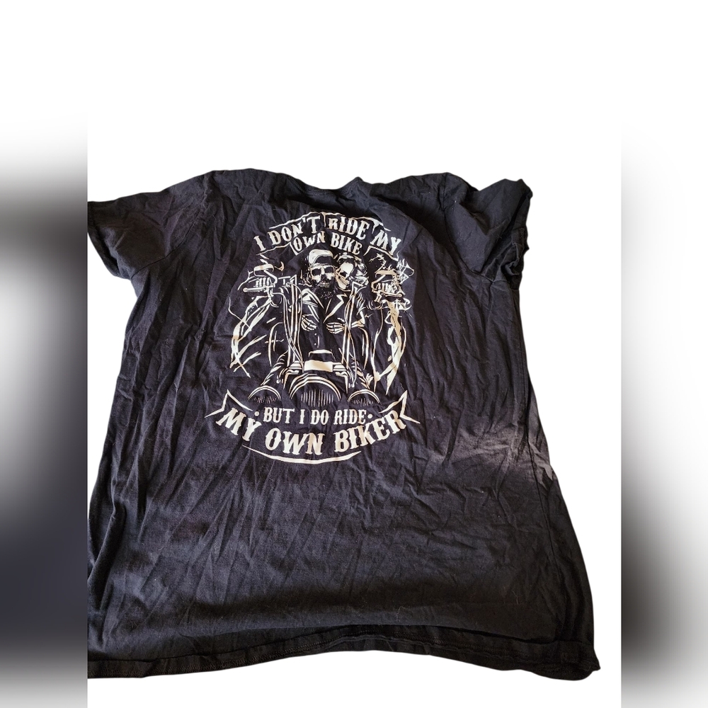 Plus Size Women's Fruit of the Loom Black Cotton T-Shirt